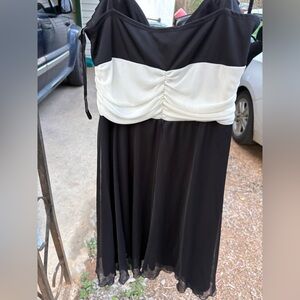 Elegant Black and White Women's Dress